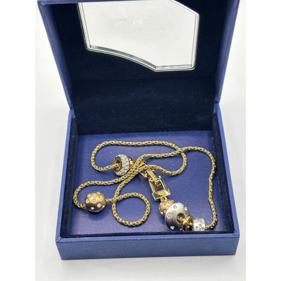 Vintage Swarovski Kauri Crystal Slider Charm Necklace - Picture 8 of 8